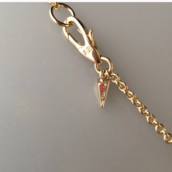 Alexis Bittar Gold Cascading Chain Tassel with Peekaboo Crystals Long Necklace - Picture 9 of 14